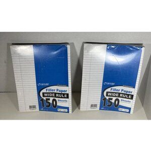 10 Packs Top Flight Standards Filler Paper Wide Rule 150 Sheets 10.5 in X 8 in